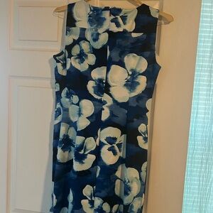 Calvin Klein Floral Sleeveless Zip-up Dress